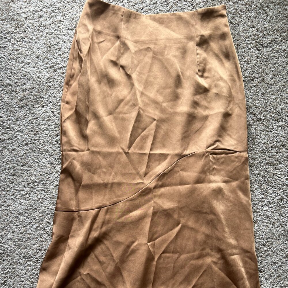 Petal & Pup Asymmetrical Silk Midi Skirt